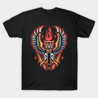 flying torch tattoo T-Shirt